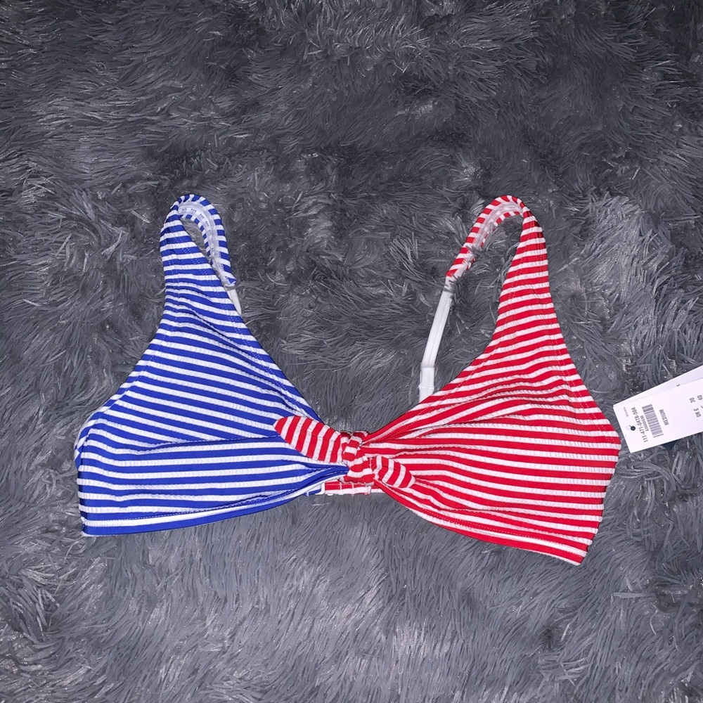 Red white and blue Fourth of July bikini top